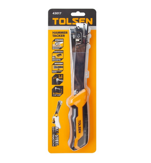 Tolsen Tools 43017 Professional Hammer Tacker Staple Gun