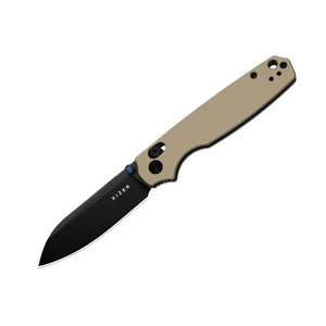 Kizer Pokiman Clutch Lock Knife Tan Aluminum (3.2" PVD)