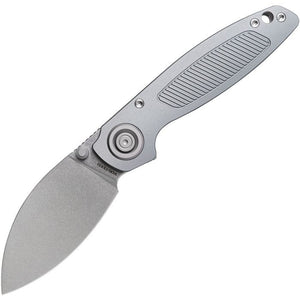Vosteed Shilin Cutter Vanchor Lock Knife Gray Aluminum (3" Stonewash)